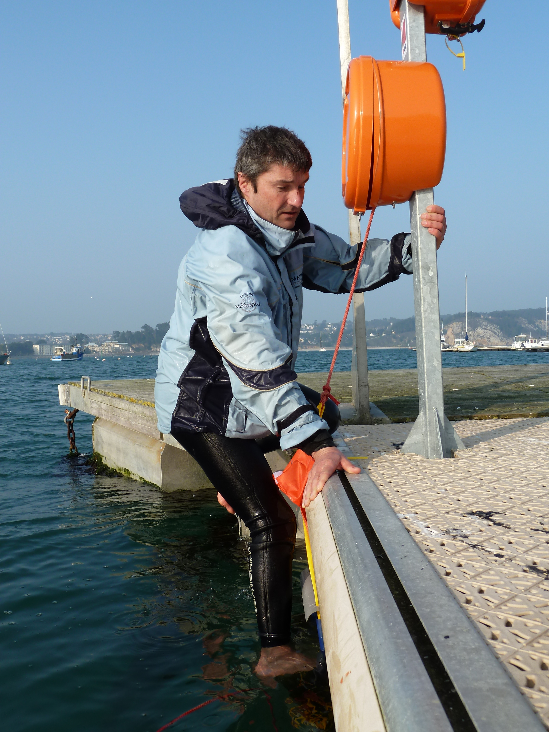 remontée sur le ponton